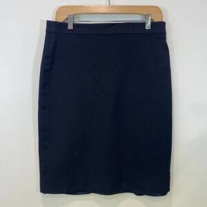Black J.Crew Pencil Skirt 6us Fully Lined /Cotton Blend Dark